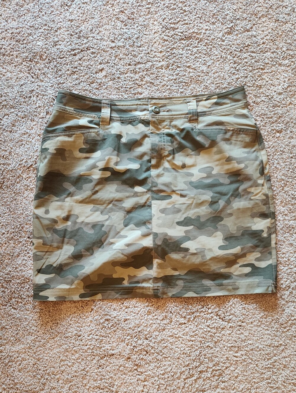 Eddie Bauer Camo Mini Skort in Green and Tan
